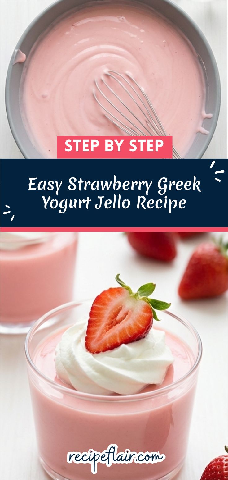 Easy Strawberry Greek Yogurt Jello Recipe