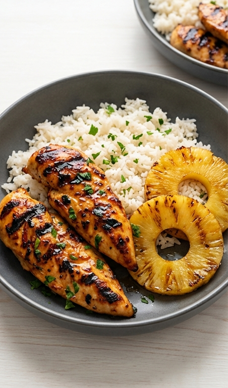 Easy Hawaiian Chicken Pineapple Recipe With Creamy Coconut Rice