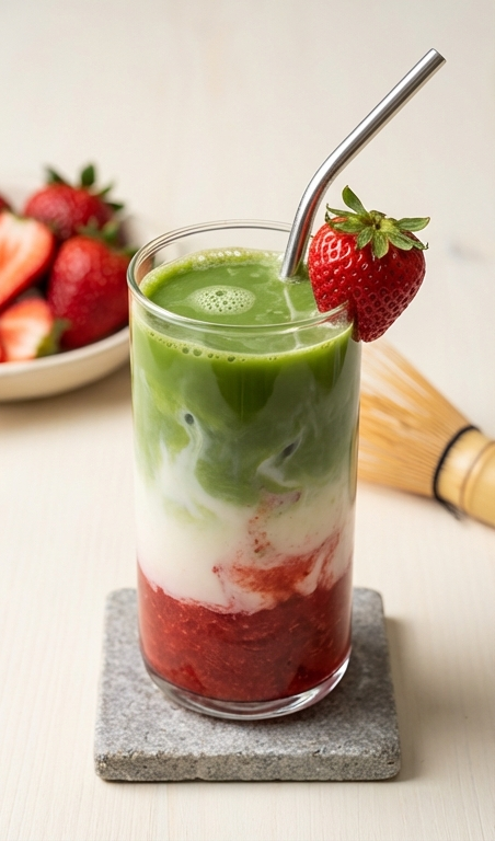 Refreshing Iced Strawberry Matcha Latte Recipe for Summer Bliss