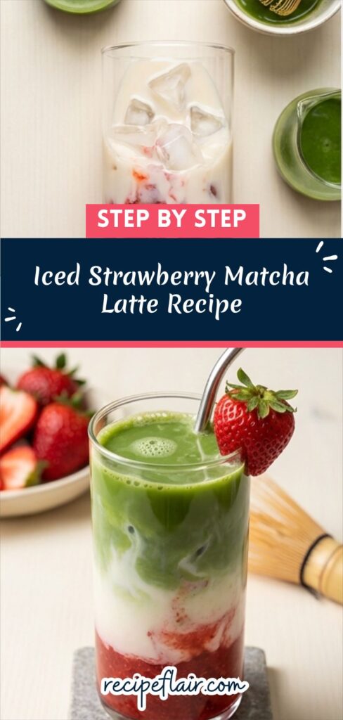 Iced Strawberry Matcha Latte Recipe