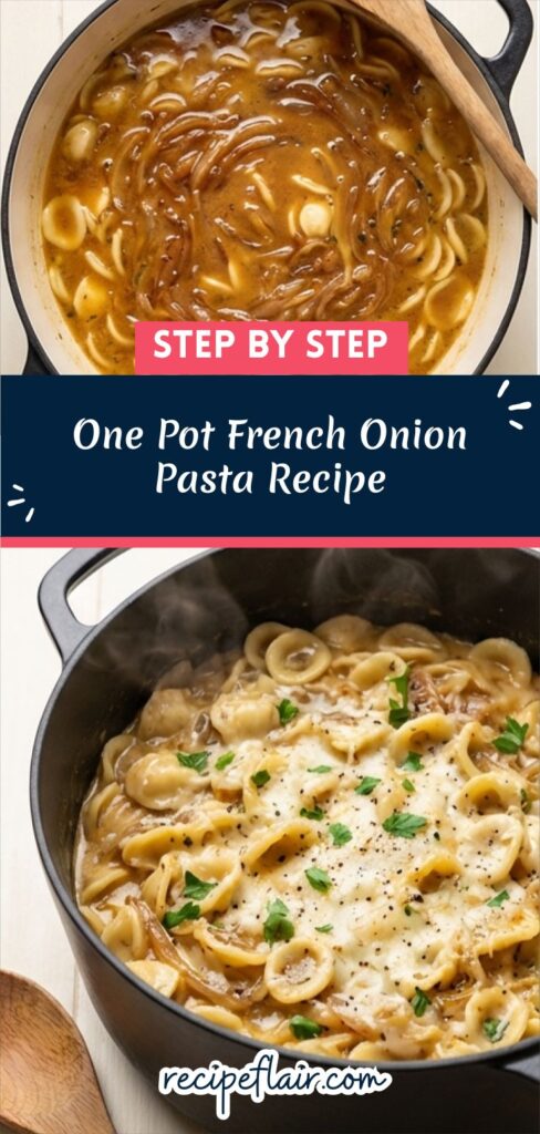 One Pot French Onion Pasta Recipe
