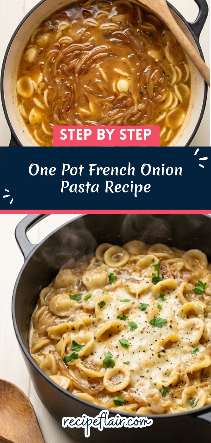 One Pot French Onion Pasta Recipe