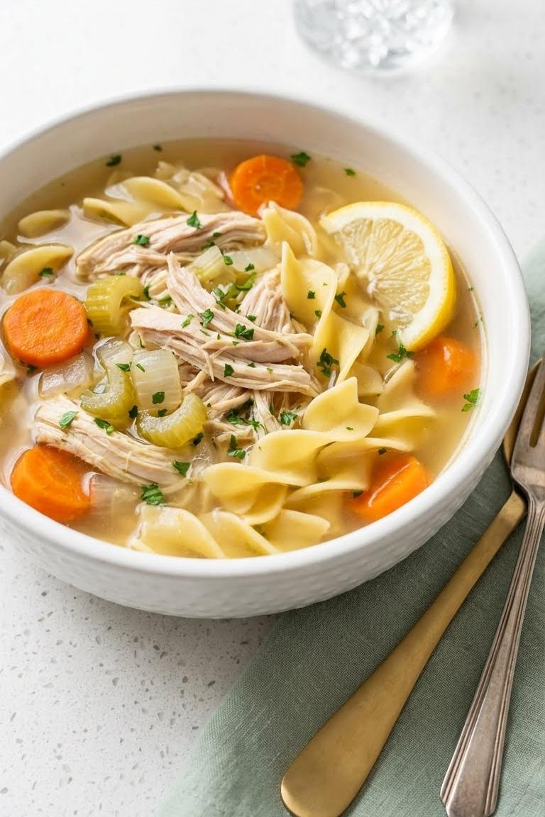 Cozy Crockpot Chicken Noodle Soup Recipe for Easy Family Dinners