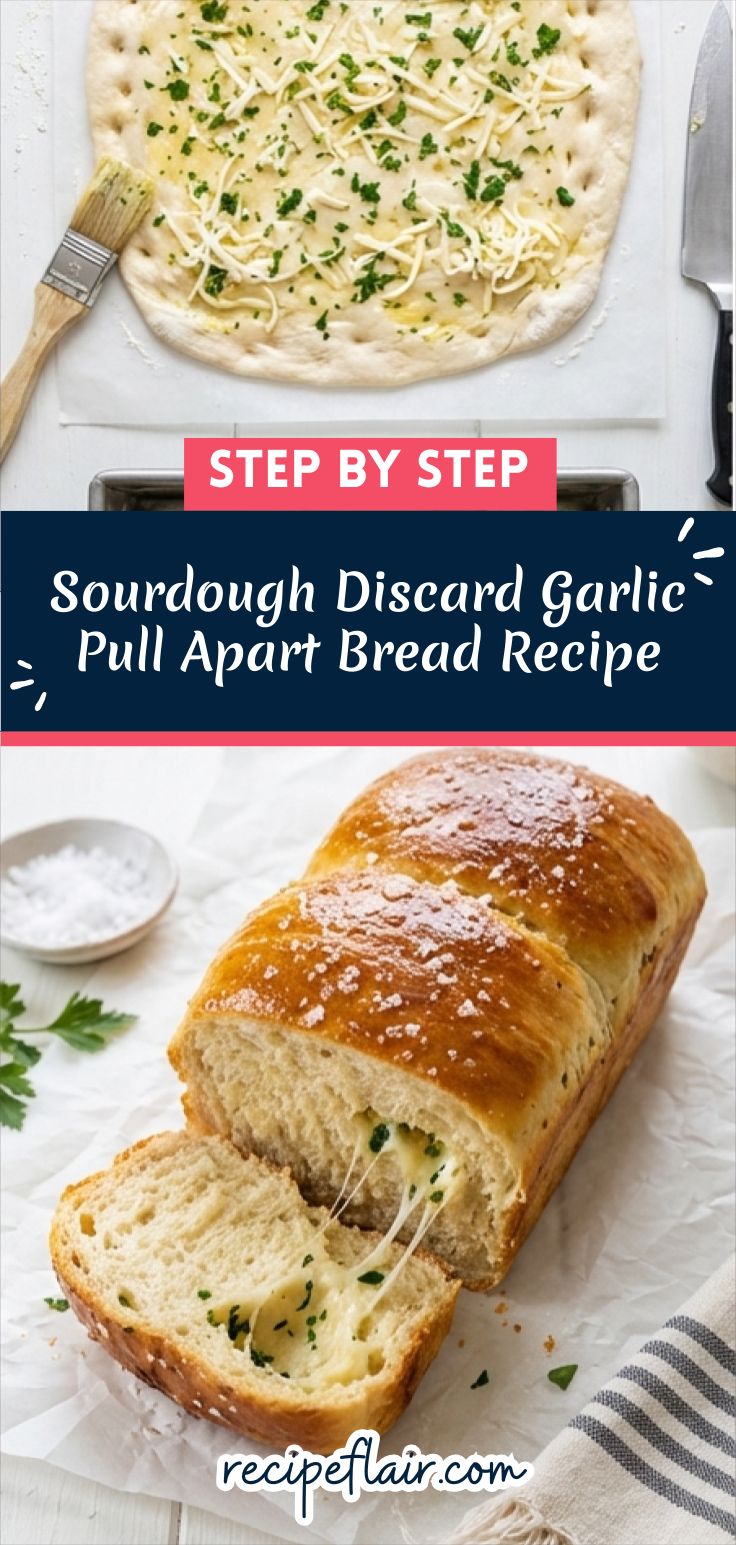 Sourdough Discard Garlic Pull Apart Bread Recipe