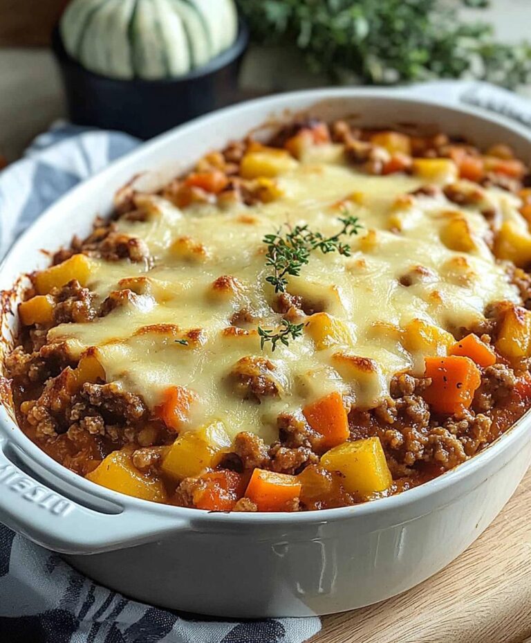 Amish Hamburger With Fall Veggies Bake Recipe