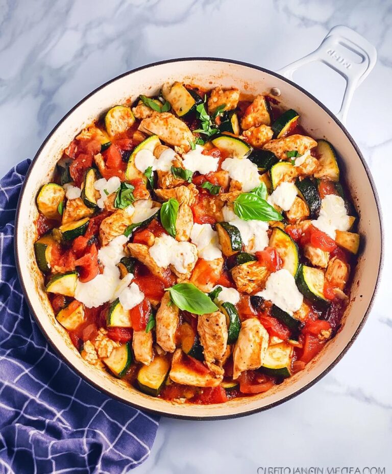 Caprese Chicken Zucchini Skillet Recipe