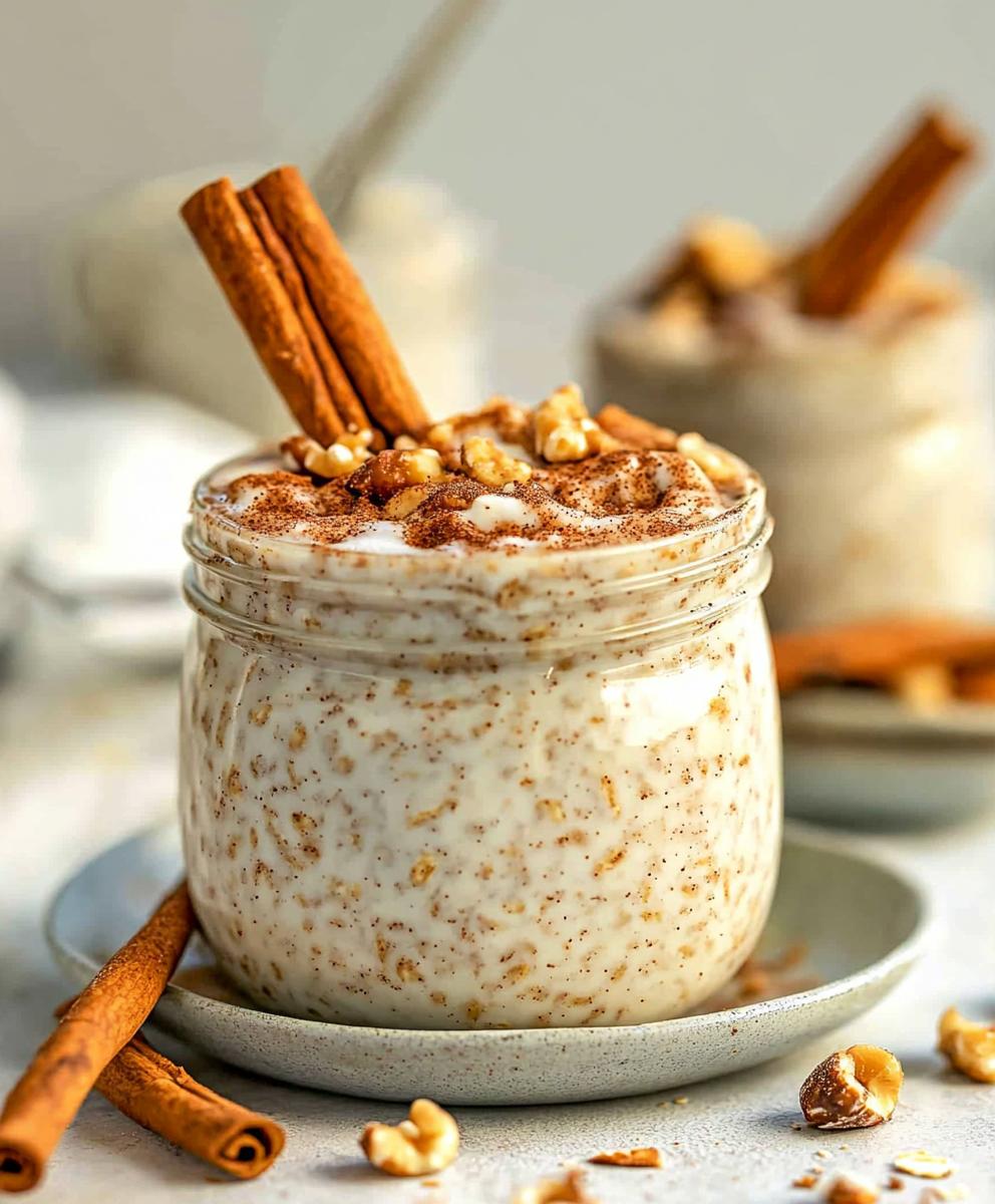Cinnamon Roll Overnight Oats Recipe