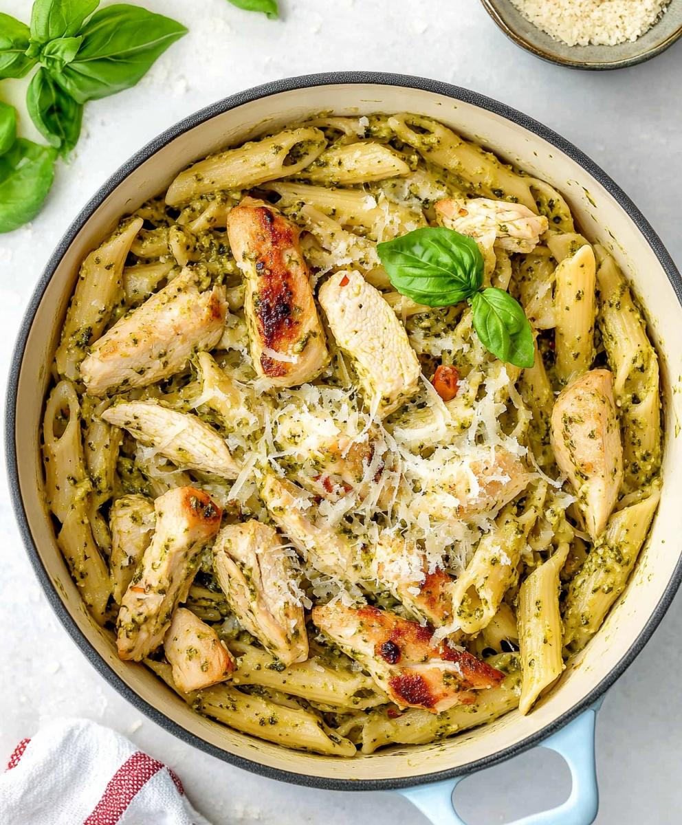 Creamy Chicken Pesto Pasta Recipe