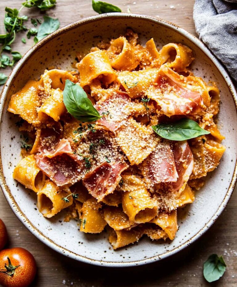 Creamy Roasted Tomato Ricotta Pasta With Crispy Prosciutto Recipe