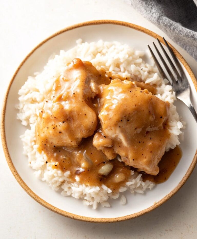 Creamy Smothered Chicken And Rice Recipe