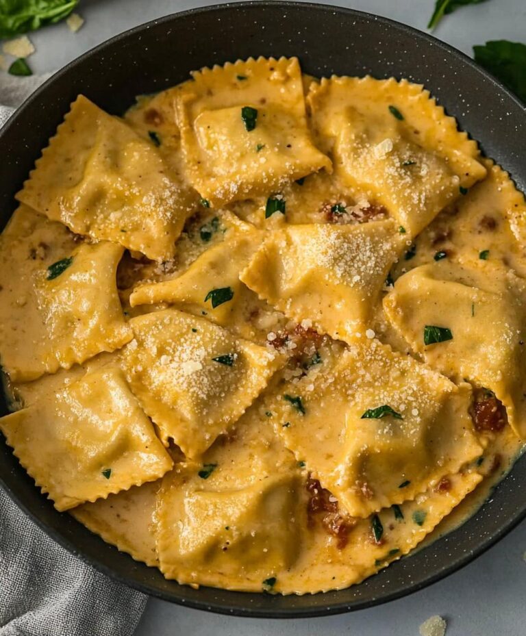 Creamy Tuscan Ravioli Recipe