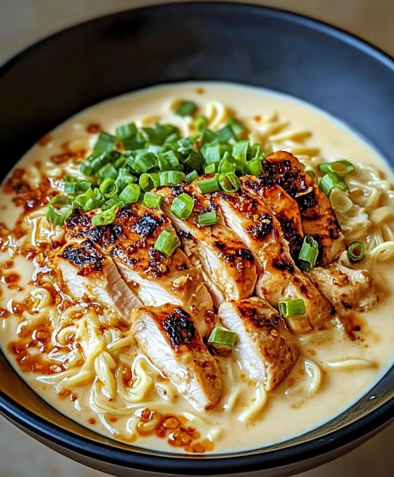 Fiery Chicken Ramen With Creamy Garlic Sauce Recipe