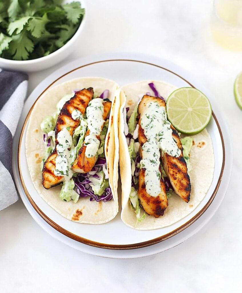 Fish Tacos With Cilantro Lime Slaw Recipe