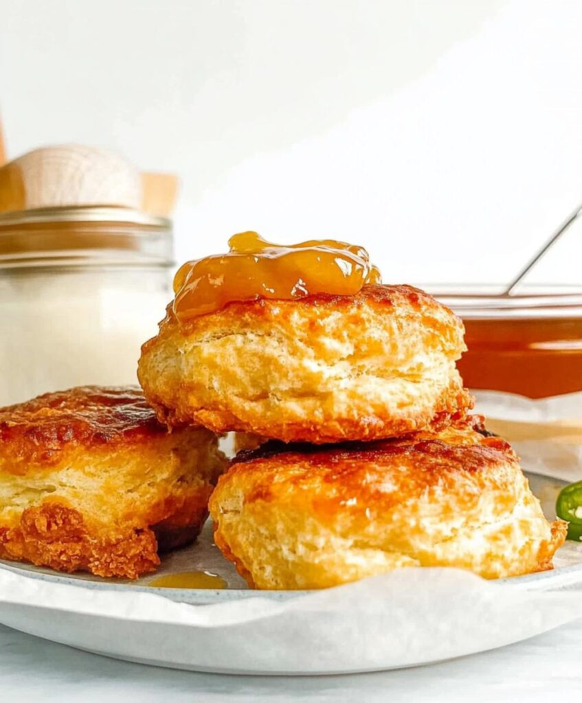 Fried Chicken Biscuits With Hot Honey Butter Recipe