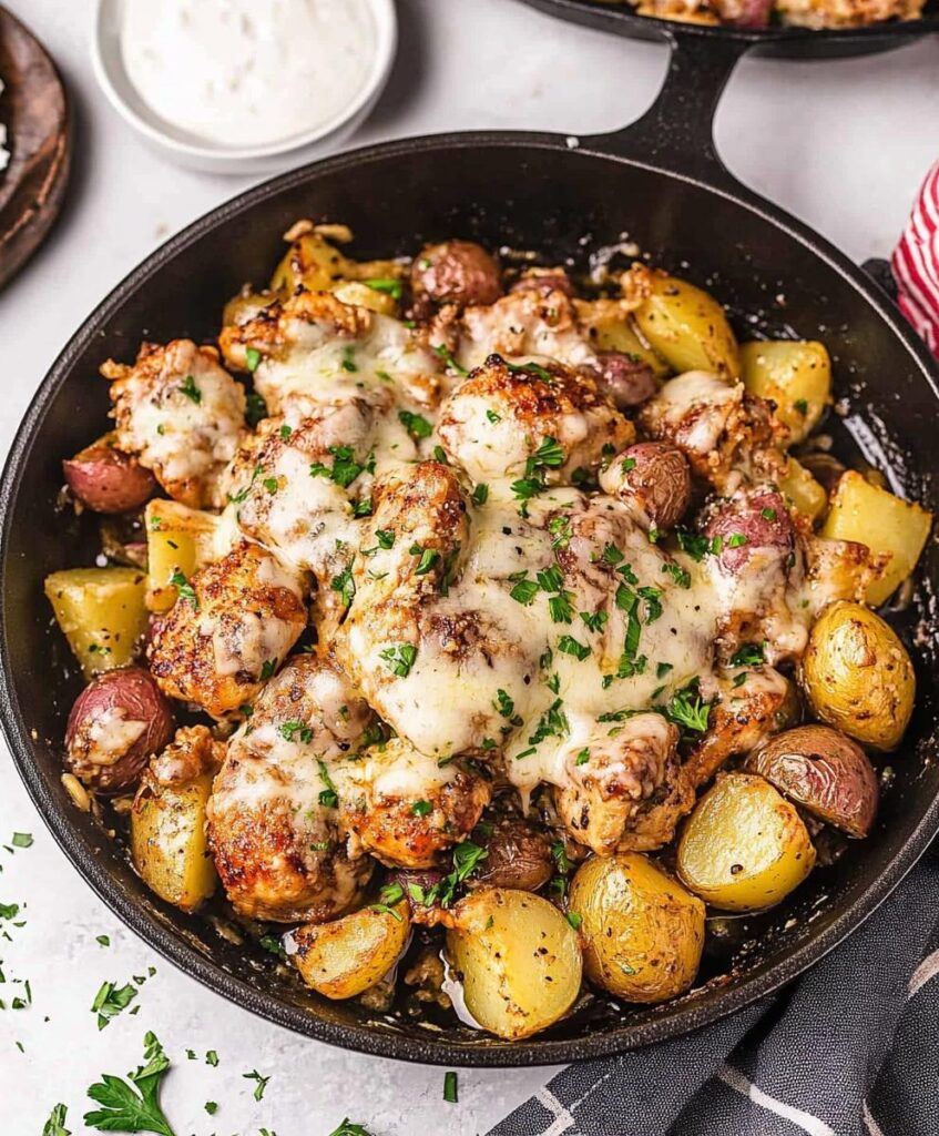 Garlic Parmesan Chicken And Potatoes Recipe