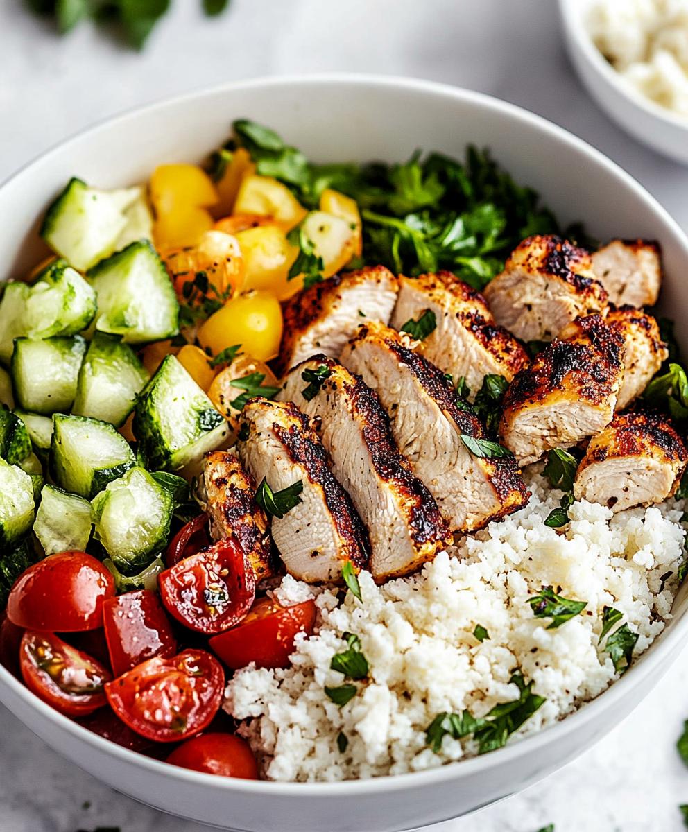Healthy Greek Chicken Bowls Recipe