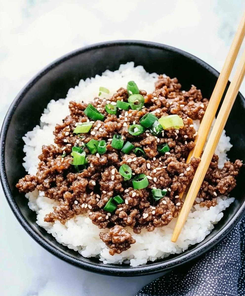 Korean Ground Beef Bowl Recipe