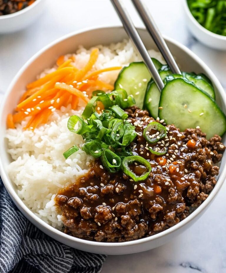 Korean Ground Beef Bowl Recipe