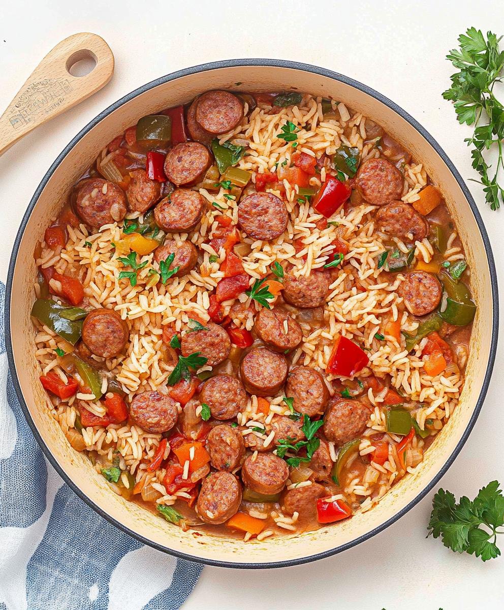 One Pot Smoked Sausage And Rice Recipe