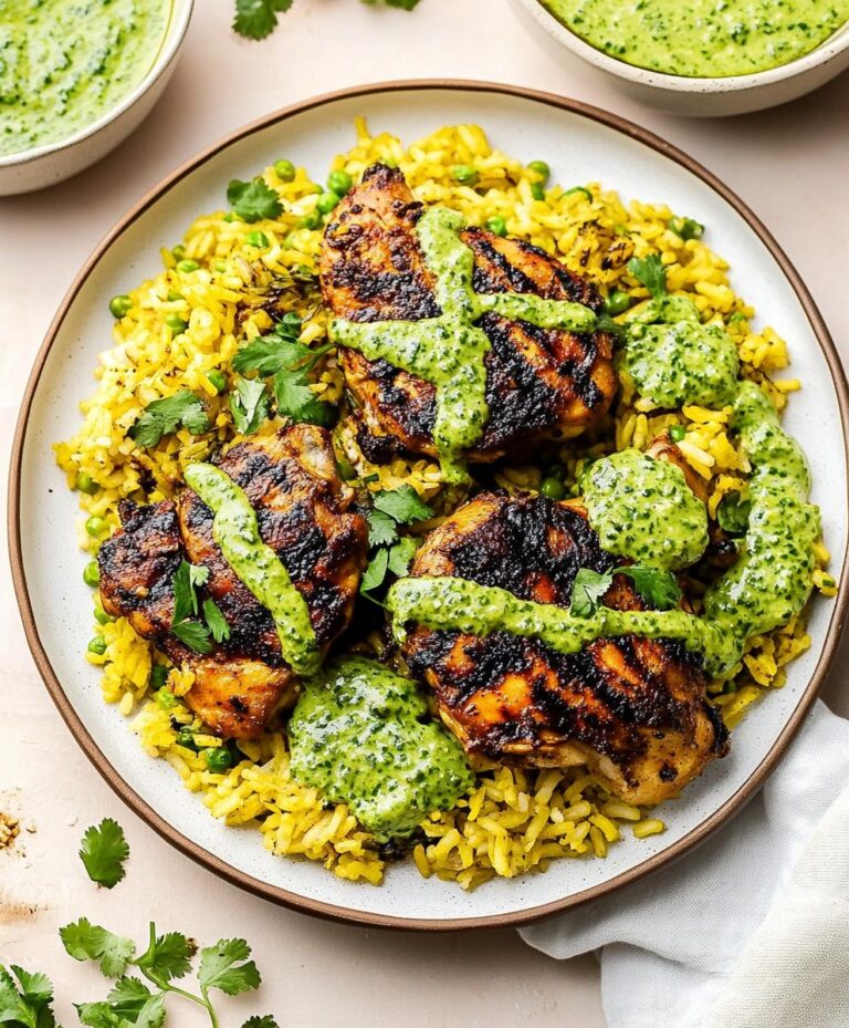 Peruvian Chicken & Rice With Green Sauce Recipe