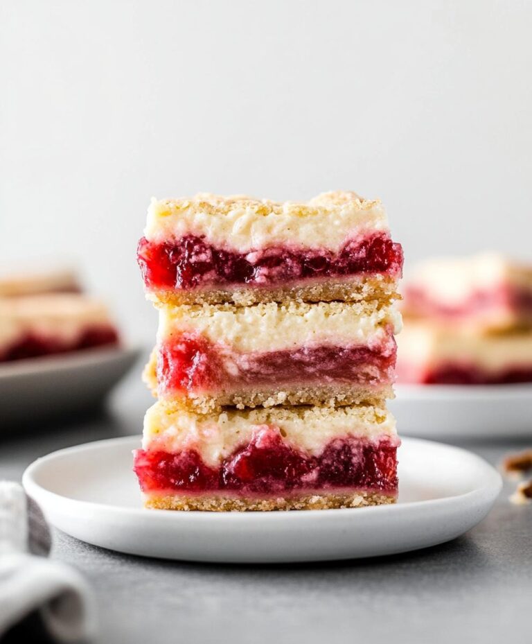 Rhubarb Cheesecake Squares Recipe