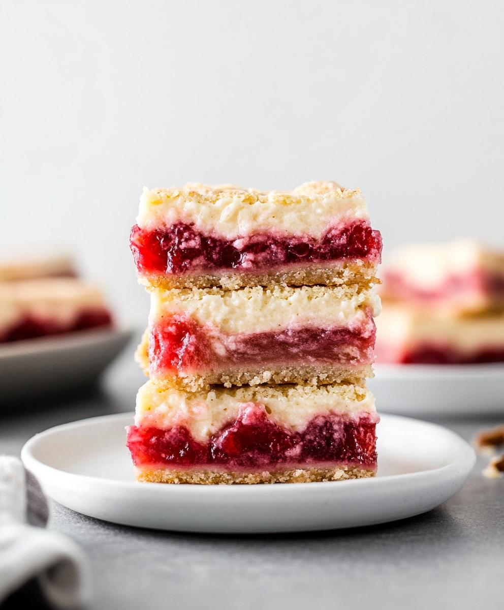 Rhubarb Cheesecake Squares Recipe