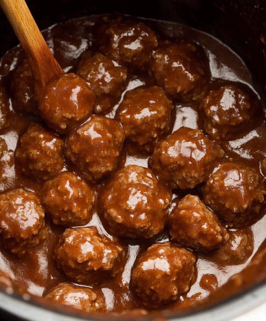 Slow Cooker Salisbury Steak Meatballs Recipe