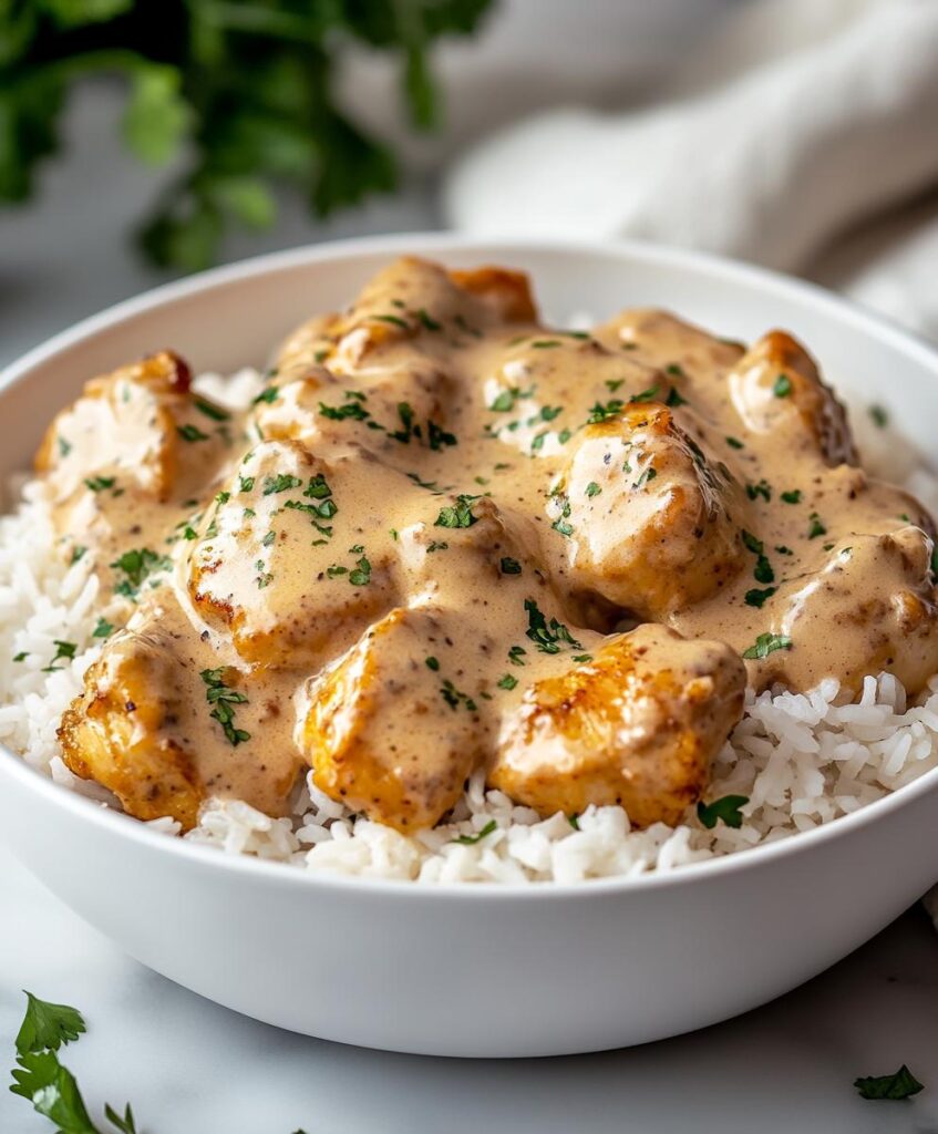 Smothered Chicken With Rice Recipe