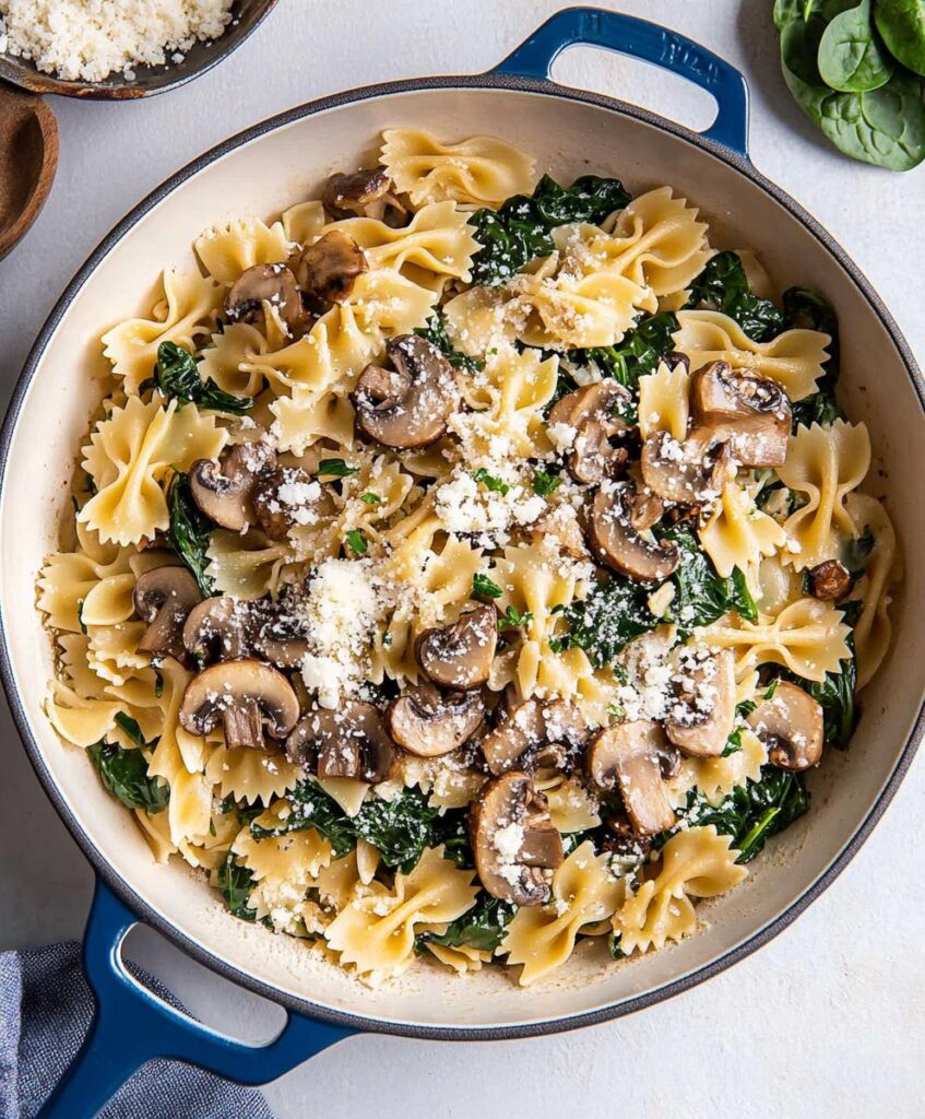 Spinach Mushroom Pasta Recipe