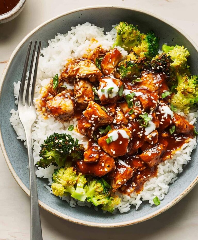 Sticky Chicken Rice Bowls Recipe