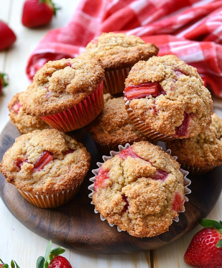 Strawberry Rhubarb Muffins Recipe