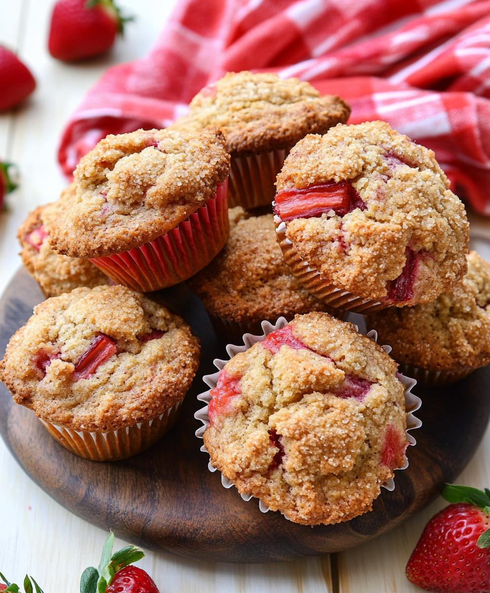 Strawberry Rhubarb Muffins Recipe