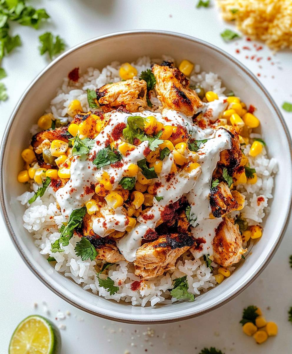 Street Corn Chicken Rice Bowl Recipe