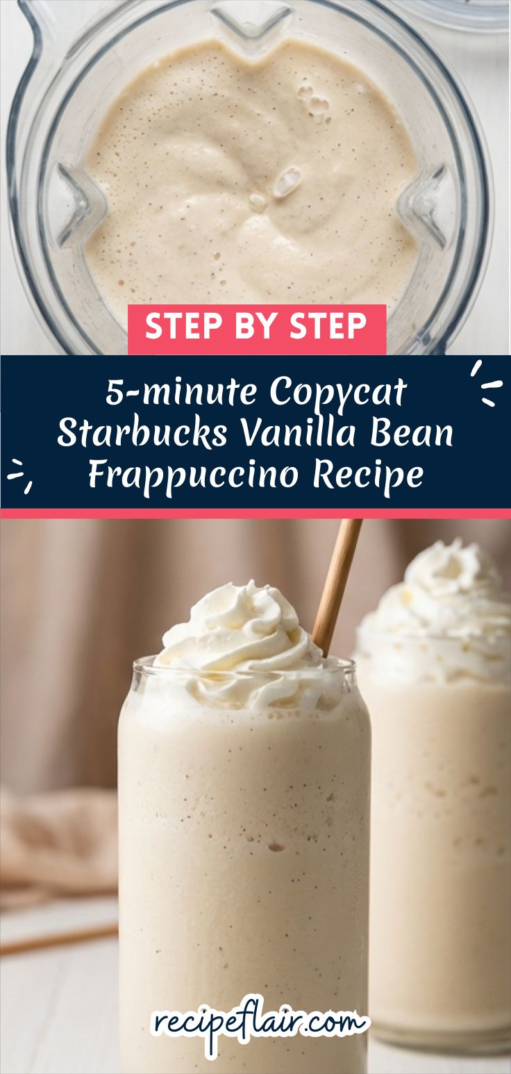 5-minute Copycat Starbucks Vanilla Bean Frappuccino Recipe