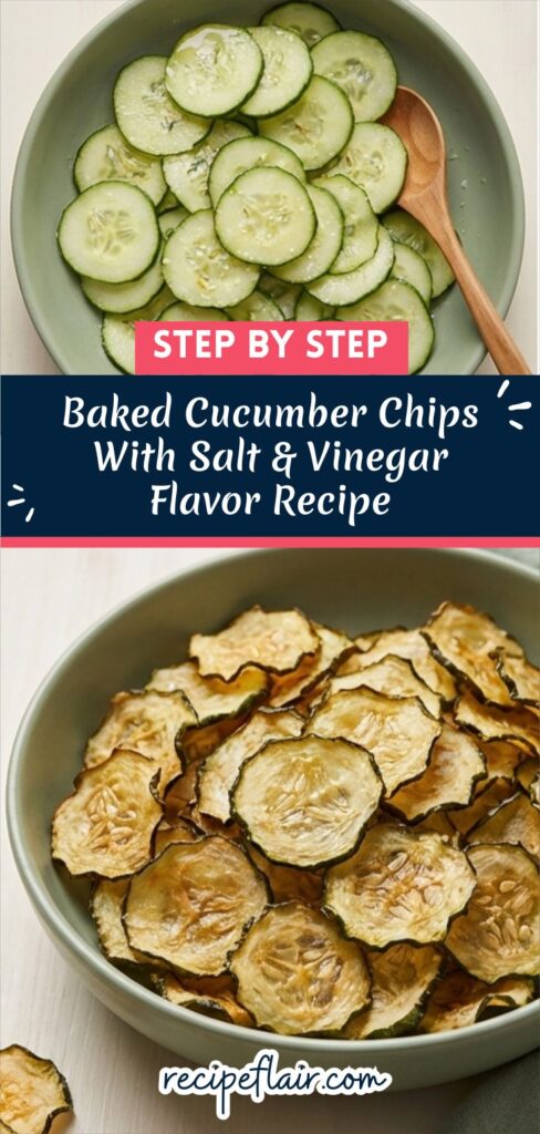 Baked Cucumber Chips With Salt & Vinegar Flavor Recipe