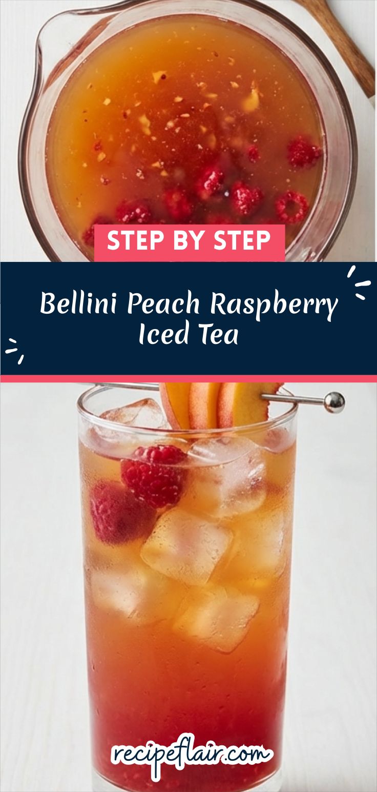 Bellini Peach Raspberry Iced Tea Recipe