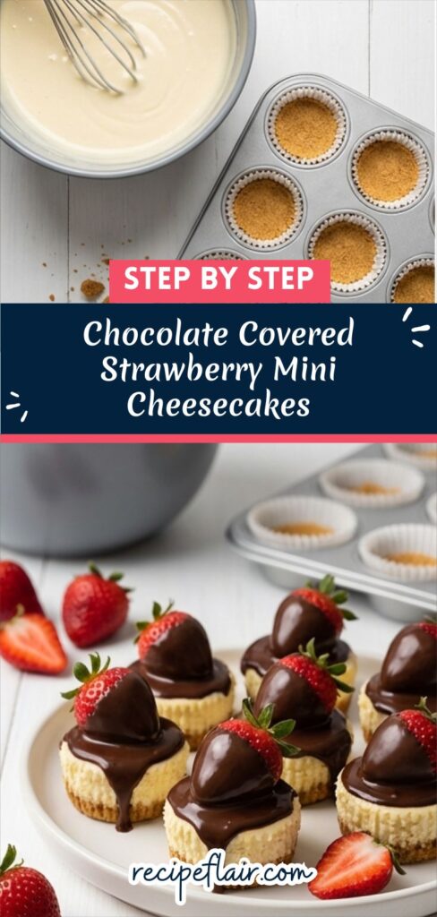 Chocolate Covered Strawberry Mini Cheesecakes Recipe