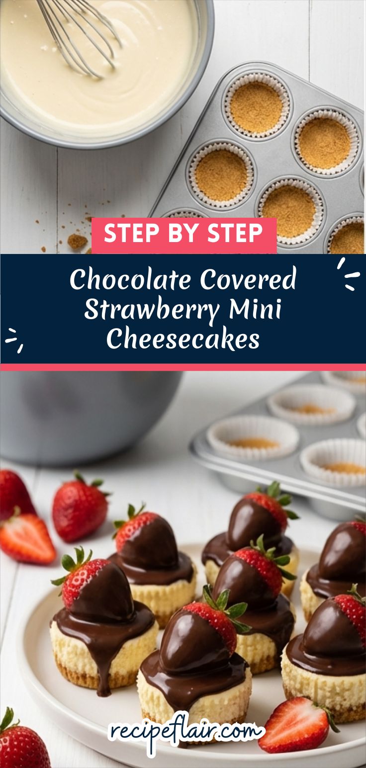Chocolate Covered Strawberry Mini Cheesecakes Recipe
