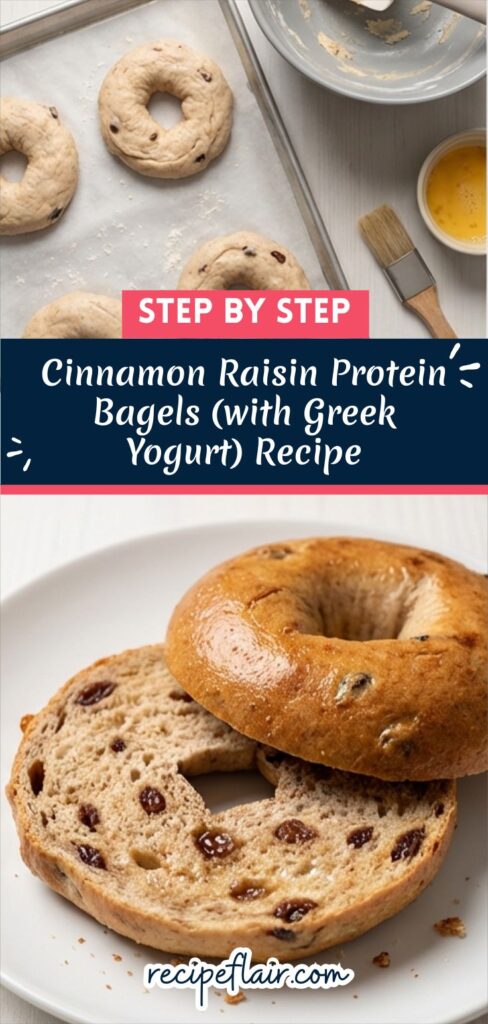Cinnamon Raisin Protein Bagels (with Greek Yogurt) Recipe