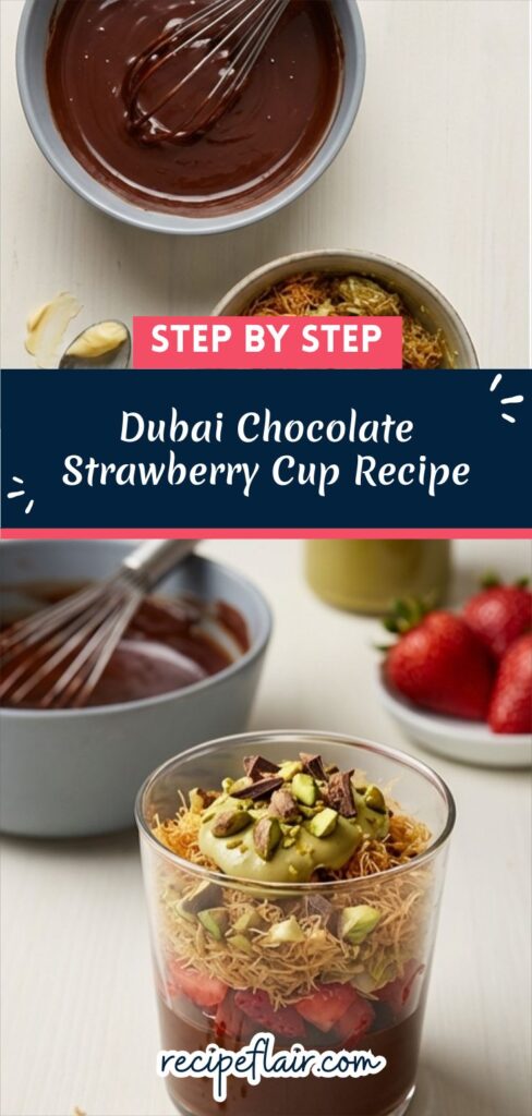 Dubai Chocolate Strawberry Cup Recipe