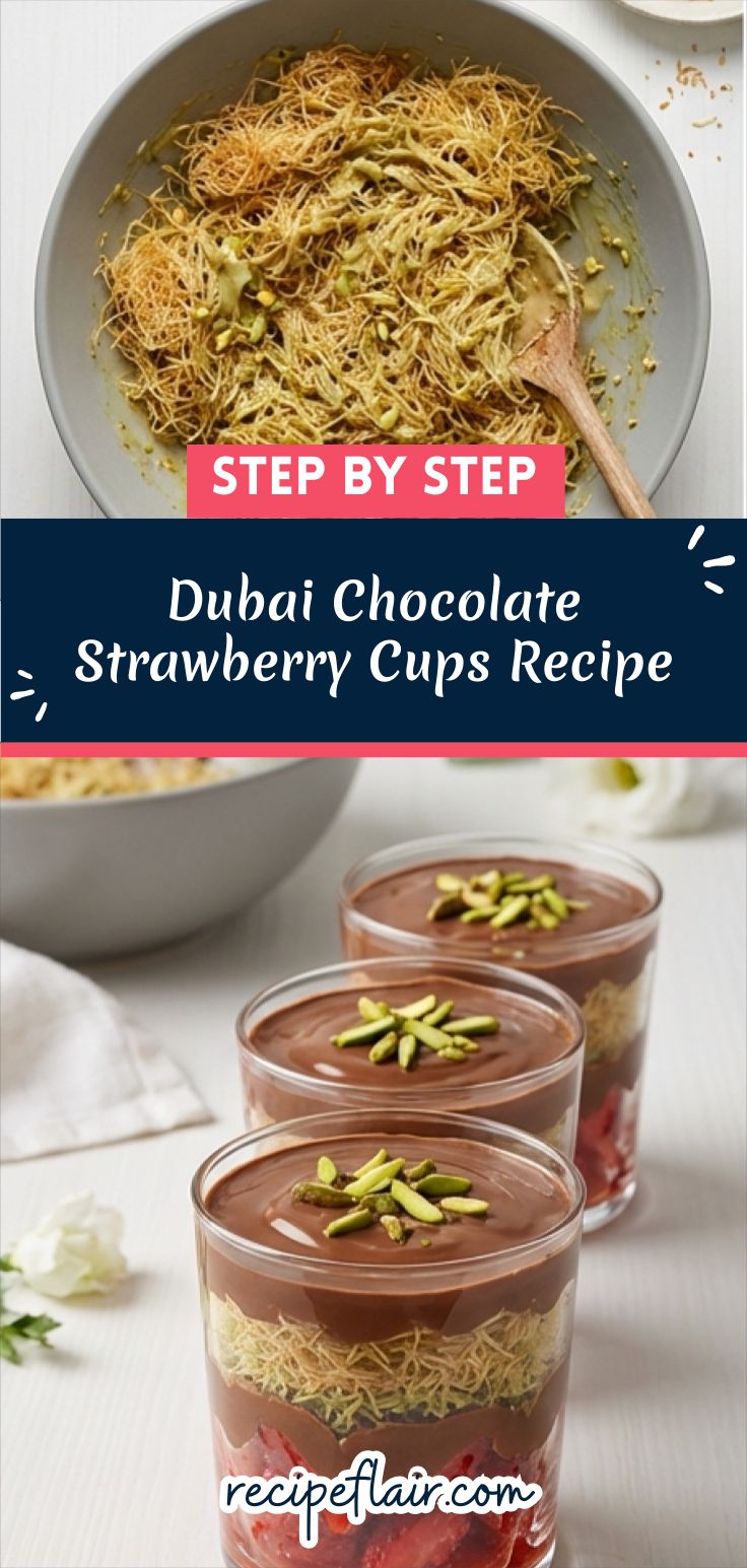 Dubai Chocolate Strawberry Cups Recipe