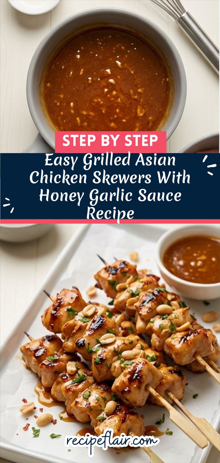 Easy Grilled Asian Chicken Skewers With Honey Garlic Sauce Recipe