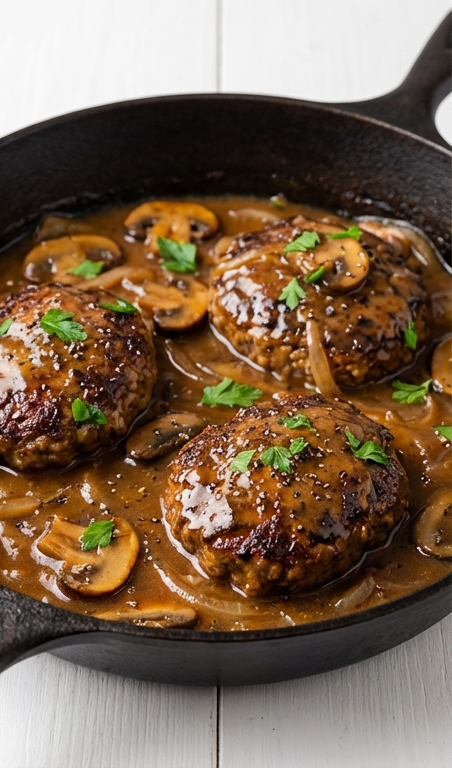 Easy Salisbury Steak Recipe – Classic Comfort Ground Beef Recipe