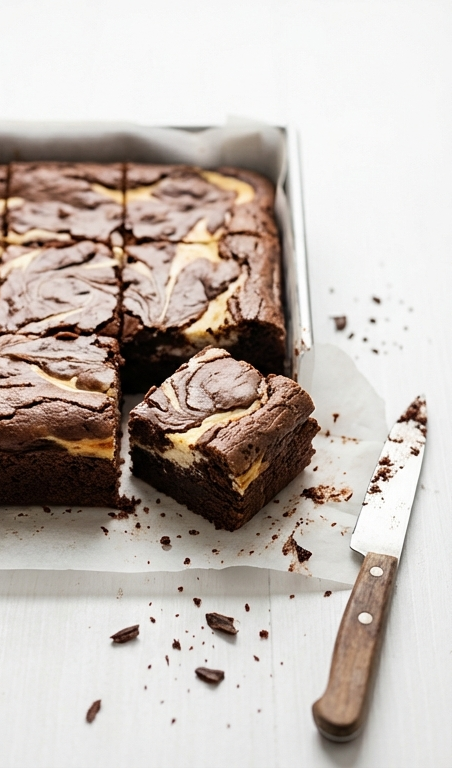 Easy Sourdough Brownies Recipe for the Best Cheesecake Swirl