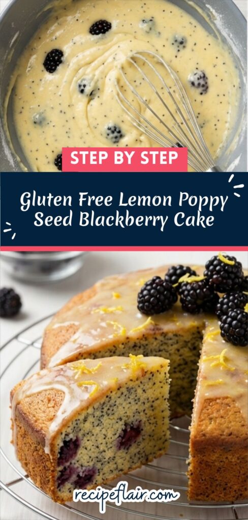 Gluten Free Lemon Poppy Seed Blackberry Cake Recipe