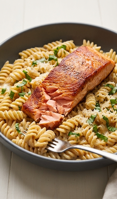 Healthy & Creamy Tuscan Salmon Pasta Recipe for Family Dinners