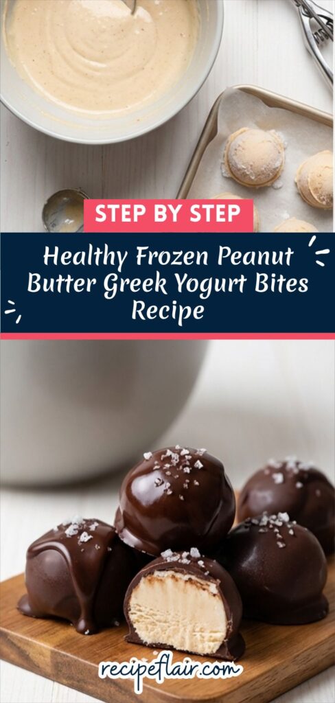Healthy Frozen Peanut Butter Greek Yogurt Bites Recipe