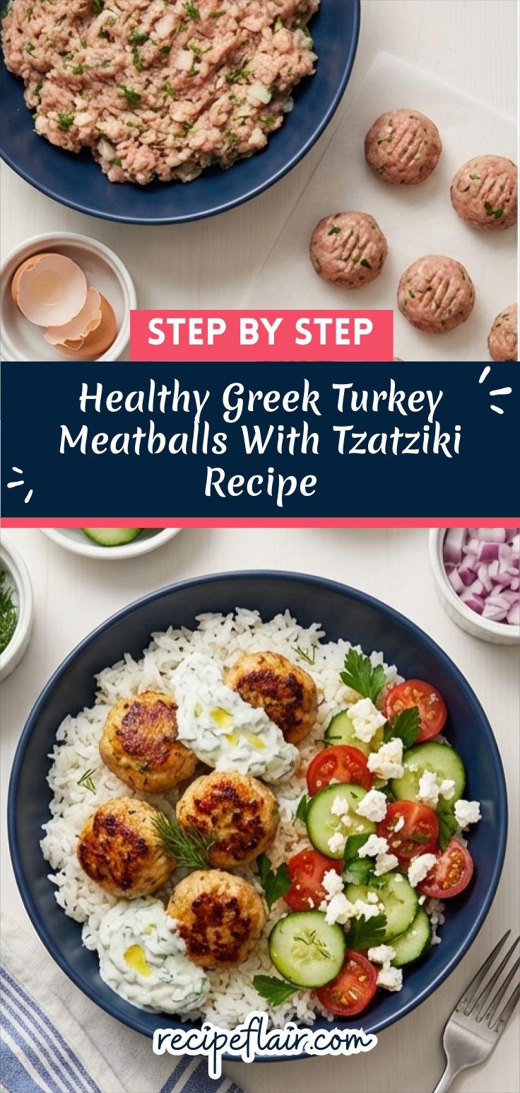 Healthy Greek Turkey Meatballs With Tzatziki Recipe