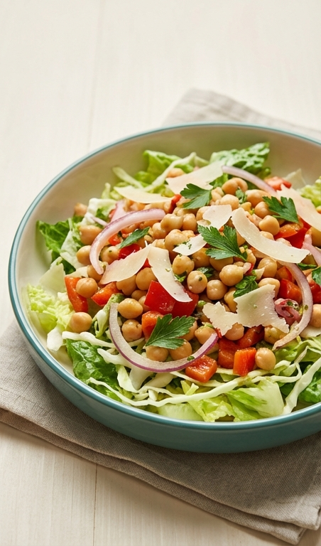 Herb-Marinated Veggie & Chickpea Salad Recipe for Mediterranean Diet