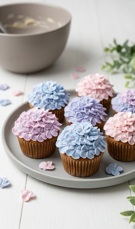 Hydrangea Cupcakes Recipe: Beautiful Spring Cupcakes for Parties